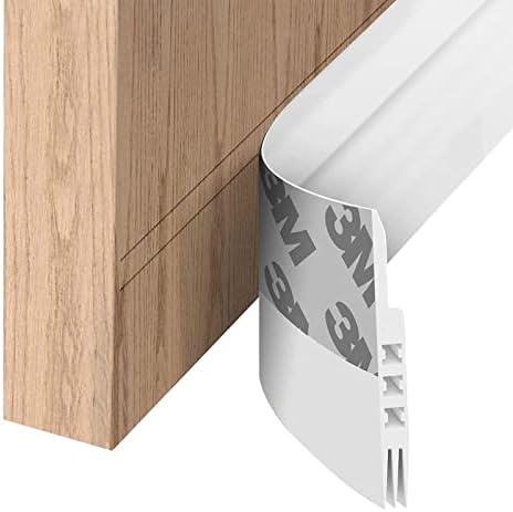 Door Draft Stopper Under Door Draft Blocker Insulator Door Sweep Weather Stripping Noise Stopper Strong Adhesive 39'' Length