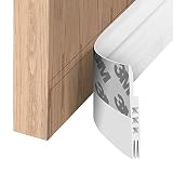 Door Draft Stopper Under Door Draft Blocker Insulator Door Sweep Weather Stripping Noise Stopper Strong Adhesive 39'' Length, White, 45, 1.77x39.37