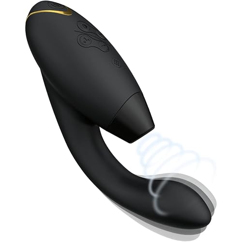 Womanizer Duo 2 Clitoral Sucker Rabbit Vibrator Sex Toy | Clit Sucking Gspot Vibrating Stimulator | Clitoris Suction | Sexual Pleasure Device | Dildo | Adult Toys for Women | Dual Stimulator | Black