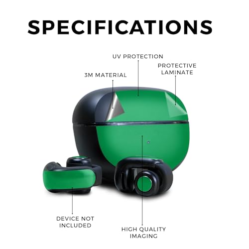 Image of Skin Compatible with Bose Ultra Open Earbuds - Solid Green - Premium 3M Vinyl Protective Wrap Decal Cover - Easy to Apply | Crafted in The USA by MightySkins
