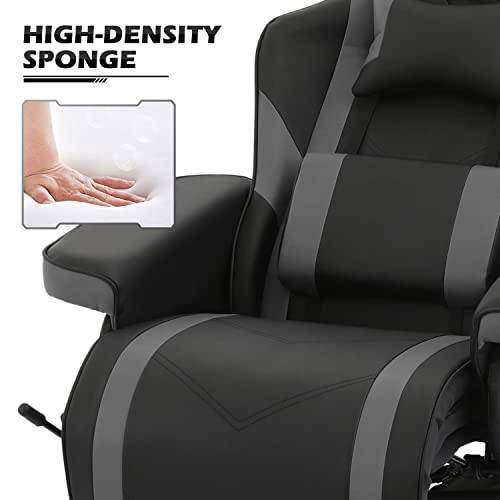 MoNiBloom Cadeira de videogame estilo corrida de sala de estar única sofá reclinável com suporte lom