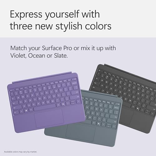 Microsoft Surface Pro Keyboard for Surface Pro 12" Device, Keyboard Only, Alcantara Material, Violet - image 8
