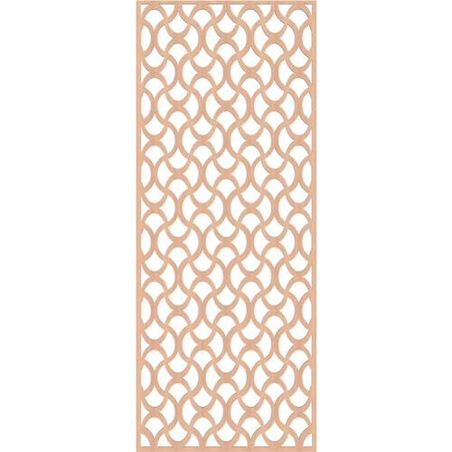 Image of 31 3 /8 inchW x 79 3 /8 inchH x 3 /8 inchT Resort Decorative Fretwork Wood Wall Panels, Alder