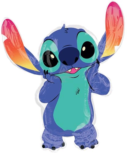 Image of Anagram Angel and Stitch's Birthday Party Supplies 3 pc Balloon Bouquet Decorations