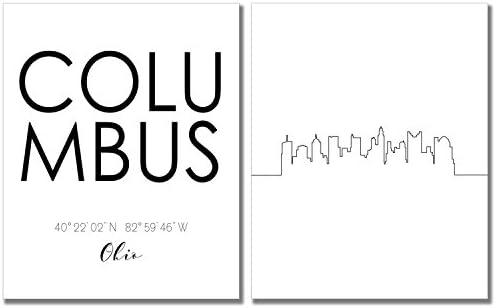 TnT Prints - Columbus Skyline Poster, Columbus Skyline Prints, Columbus City Wall Art, Columbus Skyline Wall Art, Columbus Wall Art - Set of 2 (8x10) - Unframed image 4
