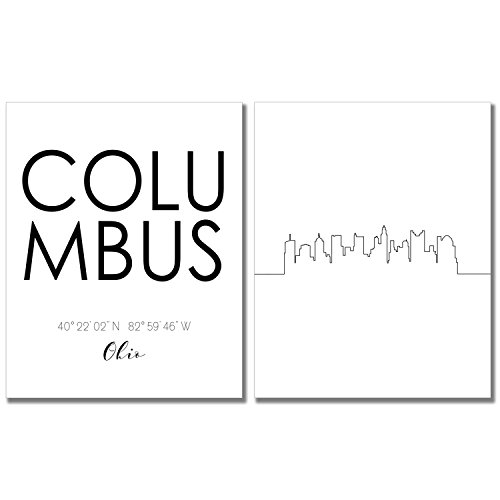 Columbus Skyline Poster Set
