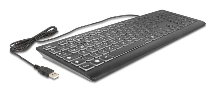 DeLOCK Klawiatura USB przewodowa 1,5 m czarna z XXL Bstb