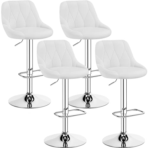 Sedile regolabile in altezza: Grazie alla leva regolabile sotto il sedile, è possibile regolare facilmente l'altezza della seduta da 61 cm a 83,5 cm. Questo set di 2 sgabelli da bar è progettato per piani di lavoro e isole della cucina con un'altezza compresa tra 90 e 110 cm