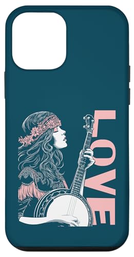 Hippie Gypsy Banjo Girl Bluegrass Festival Music �X�}�z�P�[�X iPhone 12 mini �p