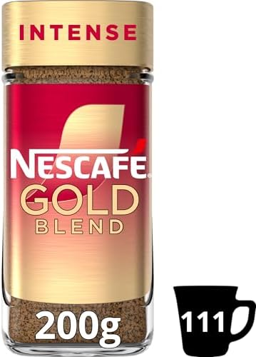 NESCAFÉ Gold Blend Intense Premium Instant Coffee, Dark and Vibrant with Dark Roasted Arabica, 200g (Pack of 1)