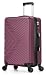 DK Luggage 25” Medium Expandable Hard Shell Suitcase Lightweight 4 Wheel Spinner Luggage ABS-147 (Red, 25 Inch Medium)