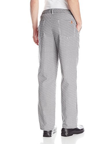 Chef Designs Mens Chefs Pants, Black/White Check, 36W X 30L Us #TOP1