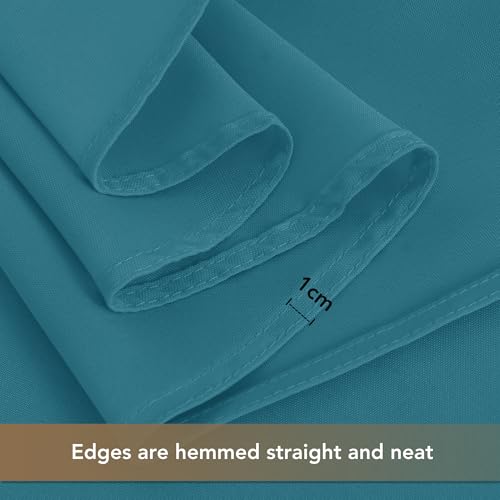 Image of sancua Rectangle Tablecloths for 6 Foot Tables, 6 Pack - Washable Polyester Fabric Table Cloth for Wedding Party, Birthday, Banquet Reception, 54x108 Inch, Teal