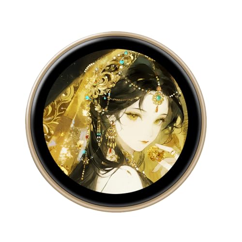Digital Foto Video Botón electrónico Pantalla táctil HD de 4,7 cm Pantalla de píxeles Diseño Circular Instalación de Mesa Uso en la Oficina en casa Ventilador de Manga Cosplay Actividades de