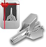 Tagliacapelli in acciaio inossidabile per uomo e donna | manuale per naso e orecchie | Tagliacapelli per naso, tagliacapelli rotanti a 360° | Rimuovi peli dal lavabile