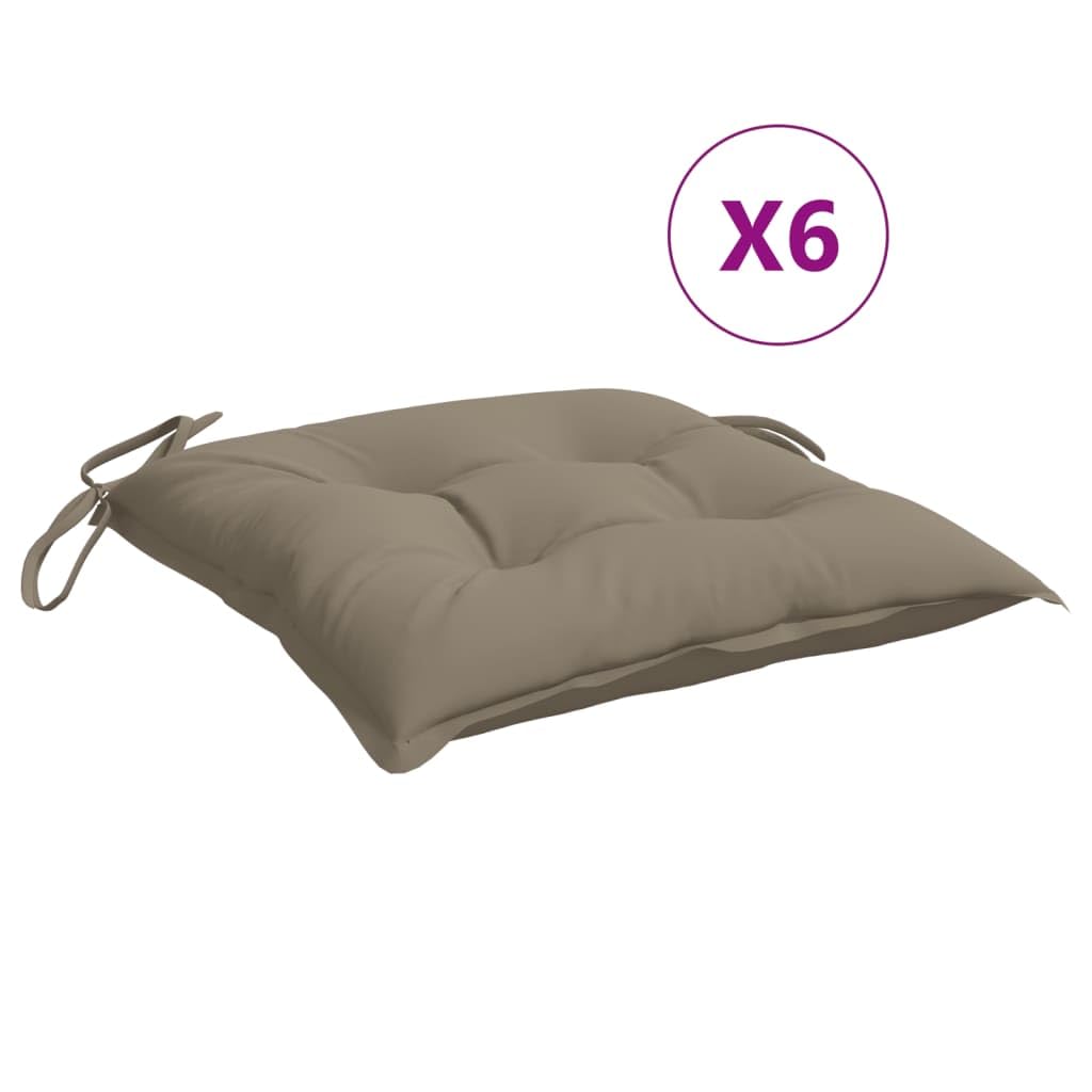 LAPOOH Cojines de palets de jardín 6 uds Tela Oxford taupé 50x50x7 cm, Cojines Exterior Jardin, Cojines para Palets, Cojines Exterior, Cojines Sofa Exterior, Cojines Suelo - 361533