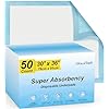 50 Count 30” x 36” Super Absorbency Disposable Underpads, Leakproof Quick Drying, Baby Puppy & Adults Bed Pads Disposable Adults, Dog Pee Pads Extra Large, XXL Incontinence Pads