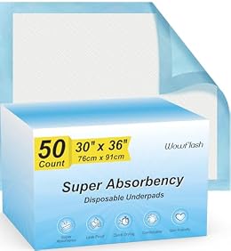 50 Count 30” x 36” Super Absorbency Disposable Underpads