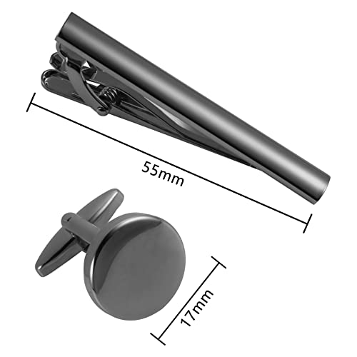 Image of GWD Cufflinks and Tie Clip Set Personalized Cuff Links Business Wedding