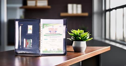 Image of Sukeshcraft Pu Multiuse 30 File Sleeve for Documents, Certificates, Fixed Deposit Receipt, Portfolio Legal Size Documents Holder for Sports, Office, Home, School