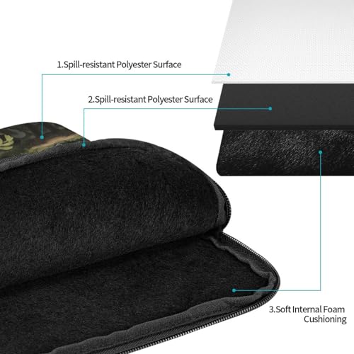Funda para laptop 12 pulgadas estampada Mono en árbol miniatura 3