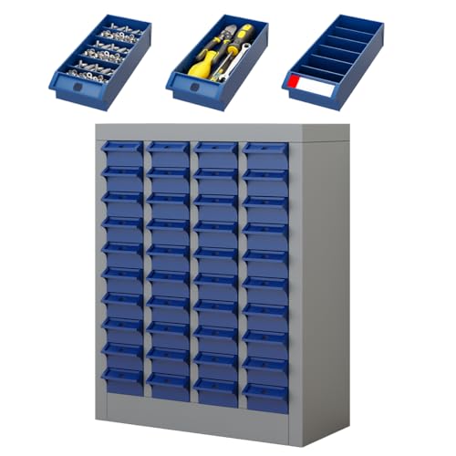 CStern Metall Schraubenregal mit 40 Schubladens Werkstatt Schüttenregal Lagersystem Kleinteilemagazin Schubladen Stahlmagazin für Kleinteile 63x22x52.6cmEnthält Klassifizierungs-Tags