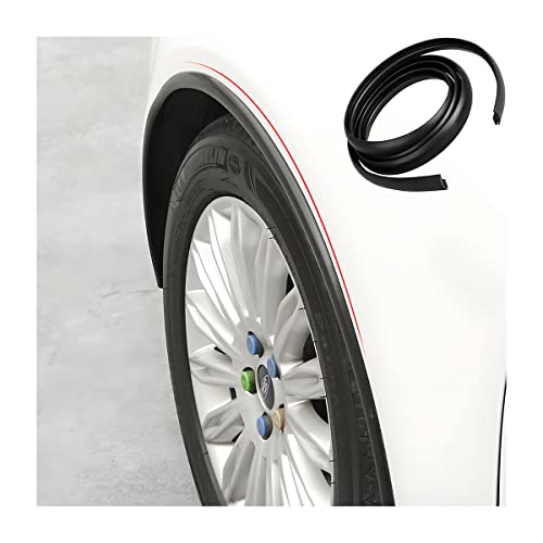 Zipelo 30Ft Car Wheel Arch Trim, Self Adhesive 3M Tape Auto Wheel Eyebrow Protector, Seal Fender Flares Arches Wing Expander Edge Anti-Collision Strip, Universal For Car And Truck Wheel Wells #TOP26