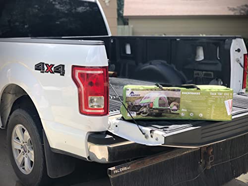 camping in a pickup truck bed