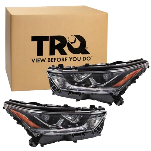 Image of TRQ Headlight Assembly Set Headlights Compatible with TO2502294 TO2503294