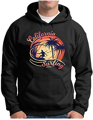 Sweat à capuche homme OM3 California du S au 4XL vintage