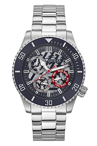 GUESS Men Analog Quartz Watch with Stainless Steel Strap GW0488G1