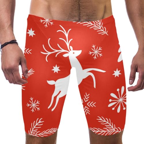 Bañador de entrenamiento largo reduce la fricción con diseño de Navidad