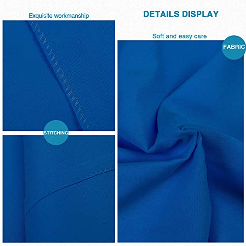FLXXIE Microfiber Pillow Cases Standard Size, Soft Pillowcases with Envelope Closure, Wrinkle, Stain Resistant Pillow Covers, 20x26, Royal Blue