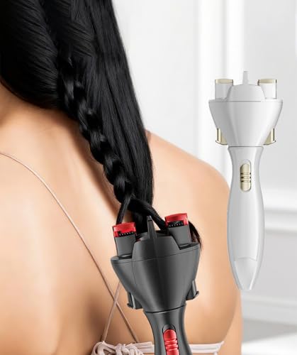 Hair Braiding Machine 2026 New Smart Braiding Machine Braiding Machine for Black Hair Fully Automatic DIY Smart Braiding Hair Machine (White)