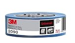 3M Professional Masking Tape 2090, Universal Surfaces - 1 Roll, 36 mm x 50 m - UV stable, Water Resistant, For Indoor & Outdoor Painting and Decorating