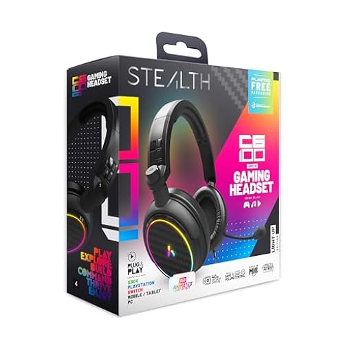 STEALTH C6-100 con LED Casco Gaming Over Ear para PS4/PS5, Xbox, Nintendo Switch, PC, Micrófono Flexible, Conector de 3.5mm, Cable 1.5m, Ligero, cómodo y Duradero | Ya disponible en tu tienda friki favorita! En mundofriki.es! STEALTH C6-100 con LED Casco Gaming Over Ear para PS4/PS5, Xbox, Nintendo Switch, PC, Micrófono Flexible, Conector de 3.5mm, Cable 1.5m, Ligero, cómodo y Duradero | Ya disponible en tu tienda friki favorita! En mundofriki.es!