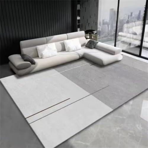 Tapis style activiste gris de 180x250 cm aux lignes graphiques
