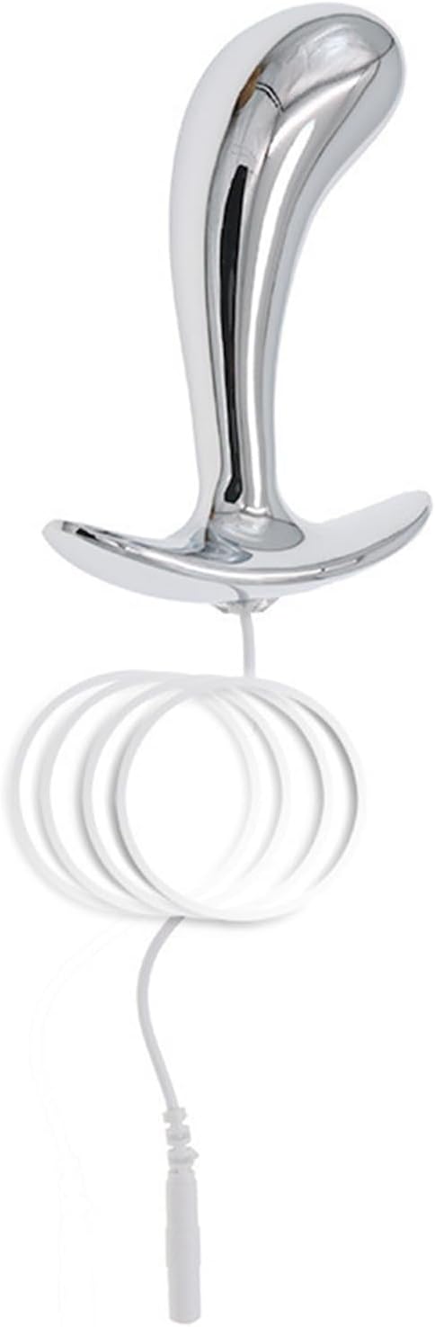 Electric Shock Chastity Lock Metal Hollow Penis Cage with Urethra Plug Chastity Device Electric Shock Metal Anal Plug Massager Male Masturbation Adult Sex Toy