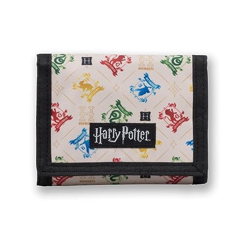 Harry Potter Hogwarts House Crest Nylon Trifold Wallet - Image 3
