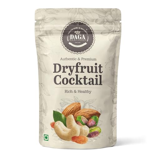 Image of Daga Brothers Premium Dryfruit Cocktail | Flavoured Almond, Cashew, Pistachio, Raisins & Seeds Mix | High Fibre & Protein | No Preservatives | Healthy Mixed Dry Fruits Snack, 100gm