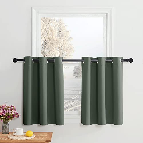 NICETOWN Short Curtains Farmhouse Kitchen for Bedroom Christmas