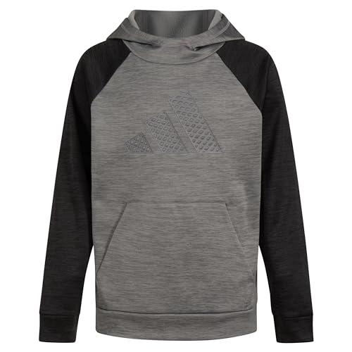 adidas Boys' Pullover Hoodie Poly Hooded Sweatshirt