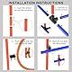 mioule 2-Pack Agility Set Hunde Groß Klein, HüRden Set - Hundesport - Slalomstangen Hund - Agility HüRden