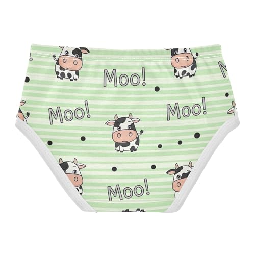 Flower Toddler Underwear Floral 2t Cotton Panties for Girl Cute Cartoon Cows Black Spots Kids Undies Briefs2