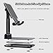 Meetuo 2 Pcs Cell Phone Stand, Adjustable Angle Height Phone Stand for Desk, Fully Foldable/Portable Phone Holder, Compatible for iPhone 16/15/14/13/12/Smartphones
