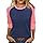Heymiss Beach Vacation Clothes for Women 3/4 Sleeve Shirts Loose Casual Blouses Tunic Tshirts Trendy Navy Pink