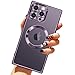 LSL for iPhone 14 Pro Max Case Square [Compatible with MagSafe] Soft TPU Bumper Anti-Drop Anti-Scratch Shockproof Protective Slim Luxury Plating Clear Magnetic Cover for Women Girls Men - Dark Purple