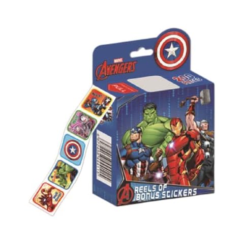 FEIFEI'S BOW 200pcs Kids Toddlers Princess Elsa Mickey Mouse Dinosaur Stickers Party Bag Fillers Boys Girls Teachers as Reward Craft Scrapbooking in Box Gift Set (Avengers) Cover