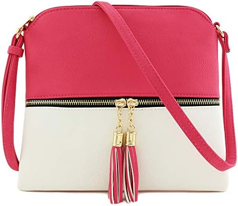 DELUXITYLightweight Medium Crossbody Bag with Tassel