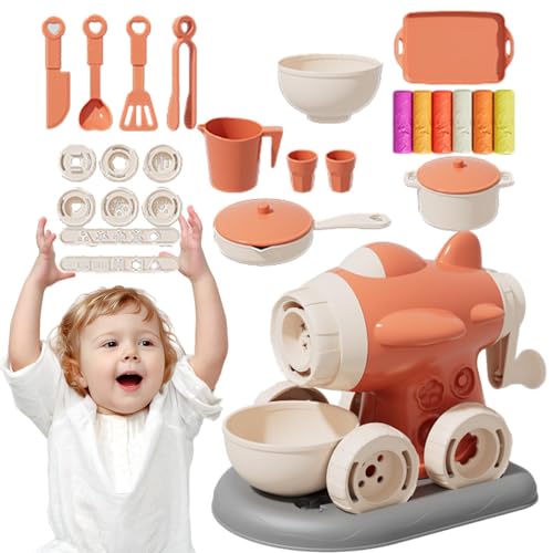 Povanjer Juego de pasta de modelar, máquina de fideos Playdoh,Arcilla de modelar en forma de avión Playdough | Juguetes de simulación, Accesorios de pasta de modelar, creaciones de cocina Playdough